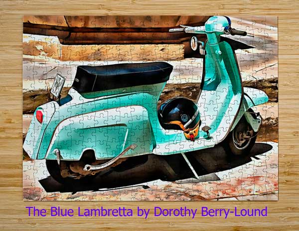 blue lambretta jigsaw puzzle