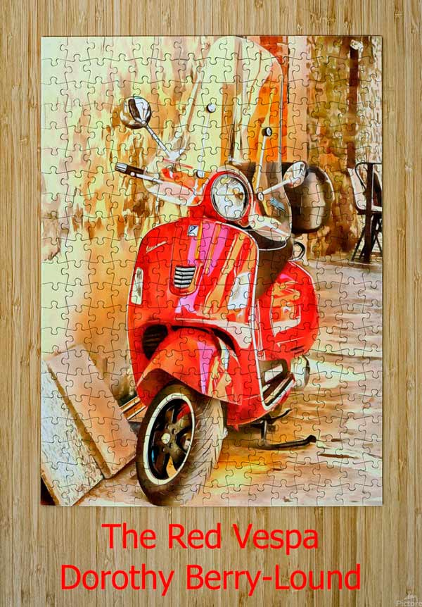 Puzzle Red Vespa