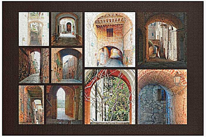 Italian Archways Collage Jigsaw Puzzle by Dorothy Berry-Lound