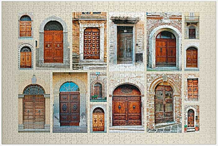 Italian Ornate Wooden Doors Jigsaw Puzzle by Dorothy Berry-Lound
