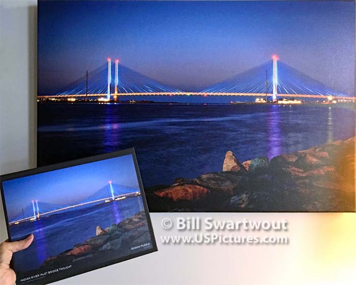 Indian River Bridge Jigsaw Puzzle with Large Canvas